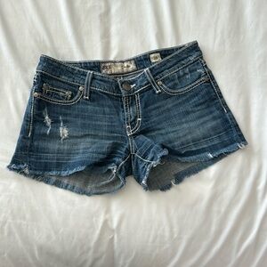 BKE distressed denim shorts